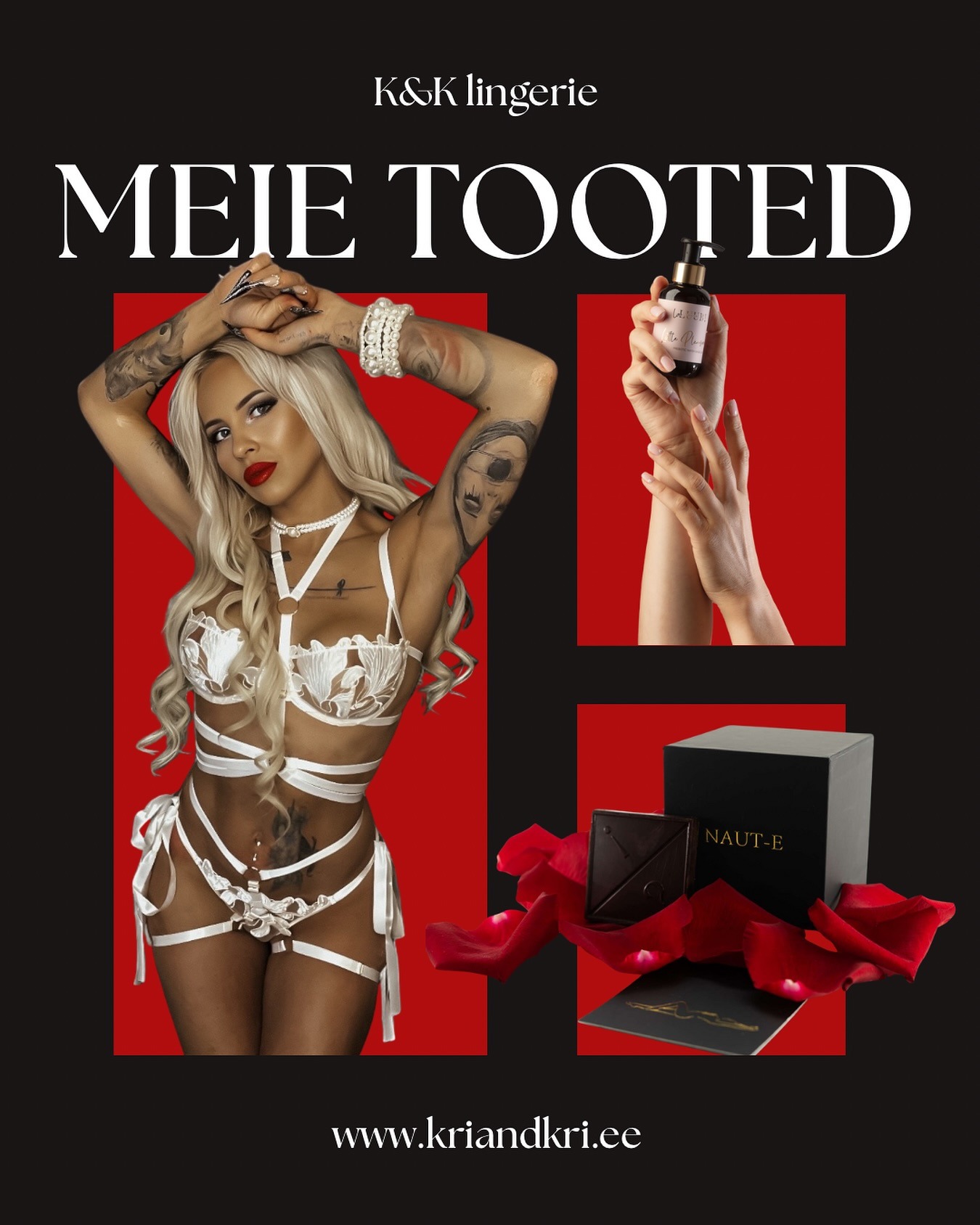 Meie kodulehel leiad nii K&K lingerie, NAUT-E kui ka LaLuub! tooteid 😎
Leia õhtuks miskit, mis just sulle sobib 🔥
Link bios.
#kingitus #rakmed #kirešokolaad #libesti